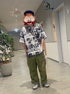 「アイテム（ハンチング/ベレー帽）」を使った、horuazonvrさん（メンズ・166cm）の夏コーディネート