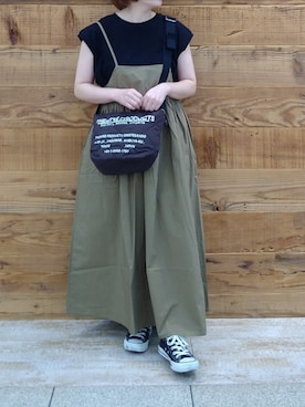 「シアタープロダクツ(THEATRE PRODUCTS)」｜「アイテム（ワンピース/ドレス）」を使った、tomoさん（レディース・152cm）の夏コーディネート