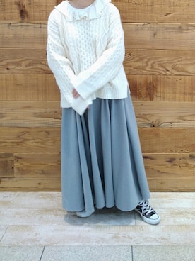 「PUAL CE CIN（ピュアルセシン）のアイテム（アンサンブル）」を使った、tomoさん（レディース・152cm）の冬コーディネート