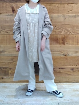 「PUAL CE CIN（ピュアルセシン）のアイテム（その他アウター）」を使った、tomoさん（レディース・152cm）の秋コーディネート