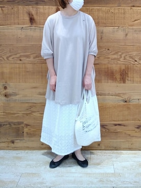 「シルケット」｜tomoさん（レディース・152cm）の夏コーディネート