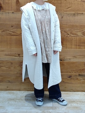 「PUAL CE CIN（ピュアルセシン）のアイテム（その他アウター）」を使った、tomoさん（レディース・152cm）の秋コーディネート