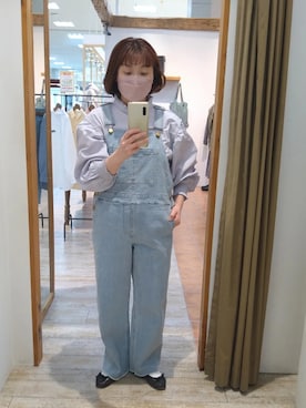 「PUAL CE CIN（ピュアルセシン）のアイテム（サロペット/オーバーオール）」を使った、tomoさん（レディース・152cm）の春コーディネート