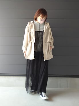「PUAL CE CIN（ピュアルセシン）のアイテム（ジャケット/アウター）」を使った、tomoさん（レディース・152cm）の春コーディネート