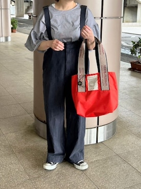 「シアタープロダクツ(THEATRE PRODUCTS)」｜「アイテム（パンツ）」を使った、tomoさん（レディース・152cm）の夏コーディネート