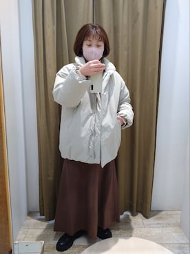 「PUAL CE CIN（ピュアルセシン）のアイテム（ダウンジャケット/コート）」を使った、tomoさん（レディース・152cm）の冬コーディネート