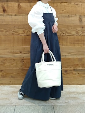 「PUAL CE CIN（ピュアルセシン）のアイテム（サロペット/オーバーオール）」を使った、tomoさん（レディース・152cm）の夏コーディネート