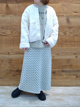 「PUAL CE CIN（ピュアルセシン）のアイテム（その他アウター）」を使った、tomoさん（レディース・152cm）の秋コーディネート