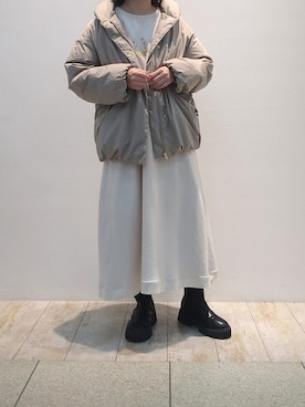 「PUAL CE CIN（ピュアルセシン）のアイテム（ダウンジャケット/コート）」を使った、tomoさん（レディース・152cm）の秋コーディネート