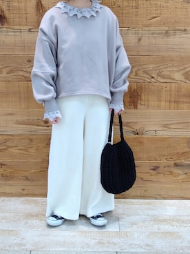 「コールテンパンツ」｜tomoさん（レディース・152cm）の冬コーディネート