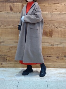 「PUAL CE CIN（ピュアルセシン）のアイテム（その他アウター）」を使った、tomoさん（レディース・152cm）の秋コーディネート