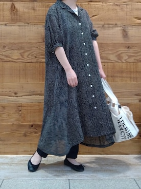 「シアタープロダクツ(THEATRE PRODUCTS)」｜「アイテム（ワンピース/ドレス）」を使った、tomoさん（レディース・152cm）の夏コーディネート