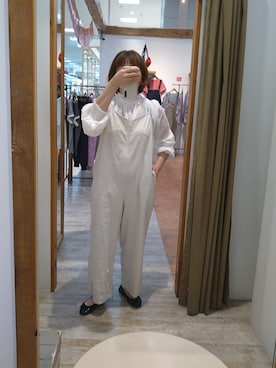 「PUAL CE CIN（ピュアルセシン）のアイテム（サロペット/オーバーオール）」を使った、tomoさん（レディース・152cm）の夏コーディネート