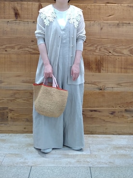 「PUAL CE CIN（ピュアルセシン）のアイテム（サロペット/オーバーオール）」を使った、tomoさん（レディース・152cm）の夏コーディネート