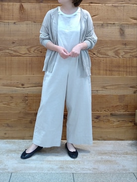 「PUAL CE CIN（ピュアルセシン）のアイテム（サロペット/オーバーオール）」を使った、tomoさん（レディース・152cm）の夏コーディネート