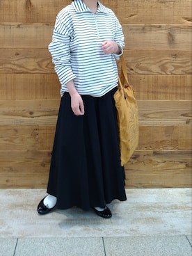 「シアタープロダクツ(THEATRE PRODUCTS)」｜「アイテム（バレエシューズ）」を使った、tomoさん（レディース・152cm）の春コーディネート