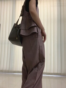 「KOBE LETTUCE（コウベレタス）のアイテム（オールインワン・サロペット）」を使った、＊hana＊さん（レディース・157cm）の秋コーディネート