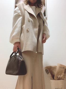 「KOBE LETTUCE（コウベレタス）のアイテム（その他アウター）」を使った、＊hana＊さん（レディース・157cm）の冬コーディネート