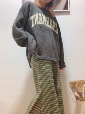 「デイリーカジュアル」｜「アイテム（ダウンジャケット/コート）」を使った、＊hana＊さん（レディース・157cm）の冬コーディネート