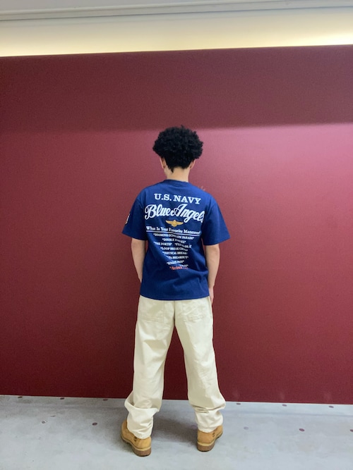 EMBROIDERED BLUE ANGELS 半袖Tシャツ