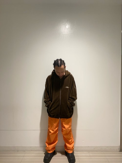 VELOUR ZIP PRAKA CURSIVE LOGO / ベロア ジップ パーカー カーシブロゴ / AVIREX / アヴィレックス