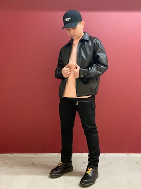 「AVIREX（アヴィレックス）のアイテム（その他アウター）」を使った、kaiさん（メンズ・165cm）の冬コーディネート