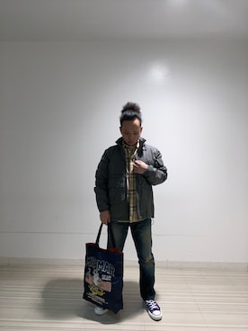 「AVIREX（アヴィレックス）のアイテム（ブルゾン）」を使った、kaiさん（メンズ・165cm）の冬コーディネート