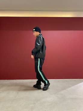 「AVIREX（アヴィレックス）のアイテム（その他アウター）」を使った、kaiさん（メンズ・165cm）の冬コーディネート