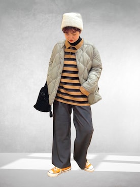 「アイテム（ジャケット/アウター）」を使った、hara_chanさん（レディース・156cm）の秋コーディネート