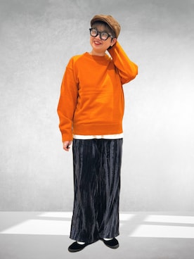 「アイテム（ニット/セーター）」を使った、hara_chanさん（レディース・156cm）の秋コーディネート