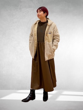 「アイテム（ブーツ）」を使った、hara_chanさん（レディース・156cm）の秋コーディネート