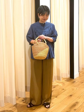 「アイテム（バングル/リストバンド）」を使った、hara_chanさん（レディース・156cm）の夏コーディネート