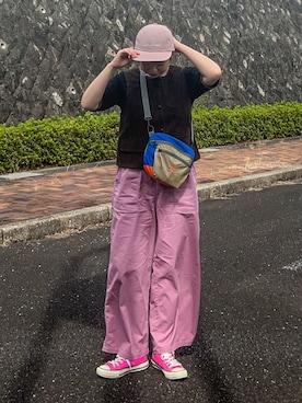 「アイテム（帽子）」を使った、hara_chanさん（レディース・156cm）の秋コーディネート