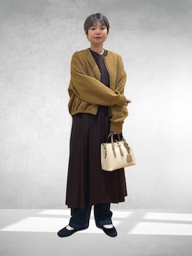 「アイテム（ワンピース/ドレス）」を使った、hara_chanさん（レディース・156cm）の秋コーディネート
