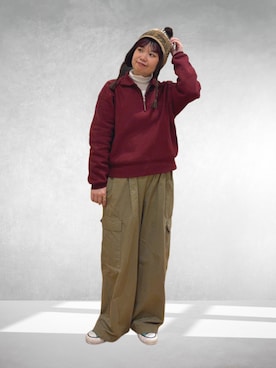 「URBAN RESEARCH DOORS（アーバンリサーチドアーズ）のソフトテレコタートルプルオーバー（Tシャツ/カットソー）」を使った、hara_chanさん（レディース・156cm）の冬コーディネート