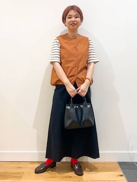 「アイテム（バングル/リストバンド）」を使った、hara_chanさん（レディース・156cm）の夏コーディネート