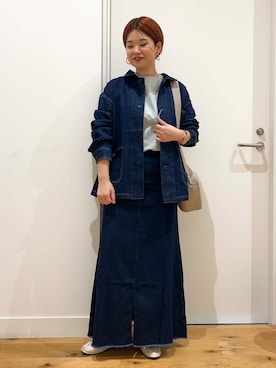 「アイテム（カバーオール）」を使った、hara_chanさん（レディース・156cm）の夏コーディネート