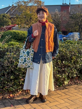 「クリスマス」｜「アイテム（アクセサリー）」を使った、hara_chanさん（レディース・156cm）の冬コーディネート