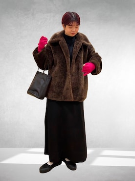 「アイテム（バレエシューズ）」を使った、hara_chanさん（レディース・156cm）の秋コーディネート