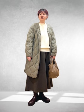 「アイテム（ジャケット/アウター）」を使った、hara_chanさん（レディース・156cm）の冬コーディネート