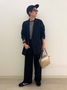 「SMELLY（スメリー）のメタルニュアンスカーブバングル（バングル/リストバンド）」を使った、hara_chanさん（レディース・156cm）の秋コーディネート