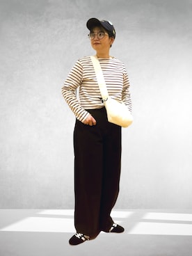 「アイテム（帽子）」を使った、hara_chanさん（レディース・156cm）の秋コーディネート