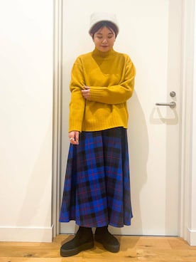 「URBAN RESEARCH DOORS（アーバンリサーチドアーズ）のタートルネックニット（ニット/セーター）」を使った、hara_chanさん（レディース・156cm）の冬コーディネート