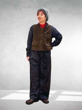 「EKAL（エカル）のアイテム」を使った、hara_chanさん（レディース・156cm）の冬コーディネート