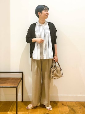 「アイテム（バングル/リストバンド）」を使った、hara_chanさん（レディース・156cm）の夏コーディネート