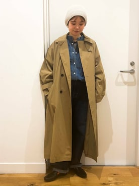 「ここでしか手に入らない別注アイテム」｜「アイテム（その他アウター）」を使った、hara_chanさん（レディース・156cm）の冬コーディネート