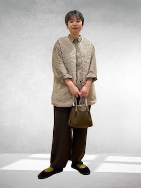 「アイテム（シャツ/ブラウス）」を使った、hara_chanさん（レディース・156cm）の秋コーディネート