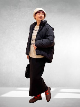 「アイテム（ローファー）」を使った、hara_chanさん（レディース・156cm）の秋コーディネート