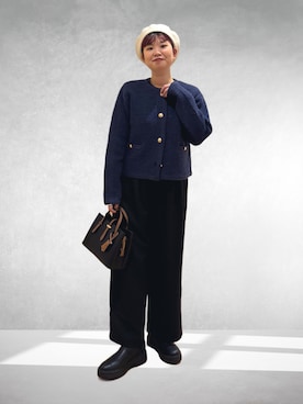 hara_chanさん（骨格ストレート・レディース・156cm）の冬コーディネート