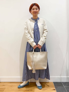 「アイテム（バレエシューズ）」を使った、hara_chanさん（レディース・156cm）の夏コーディネート